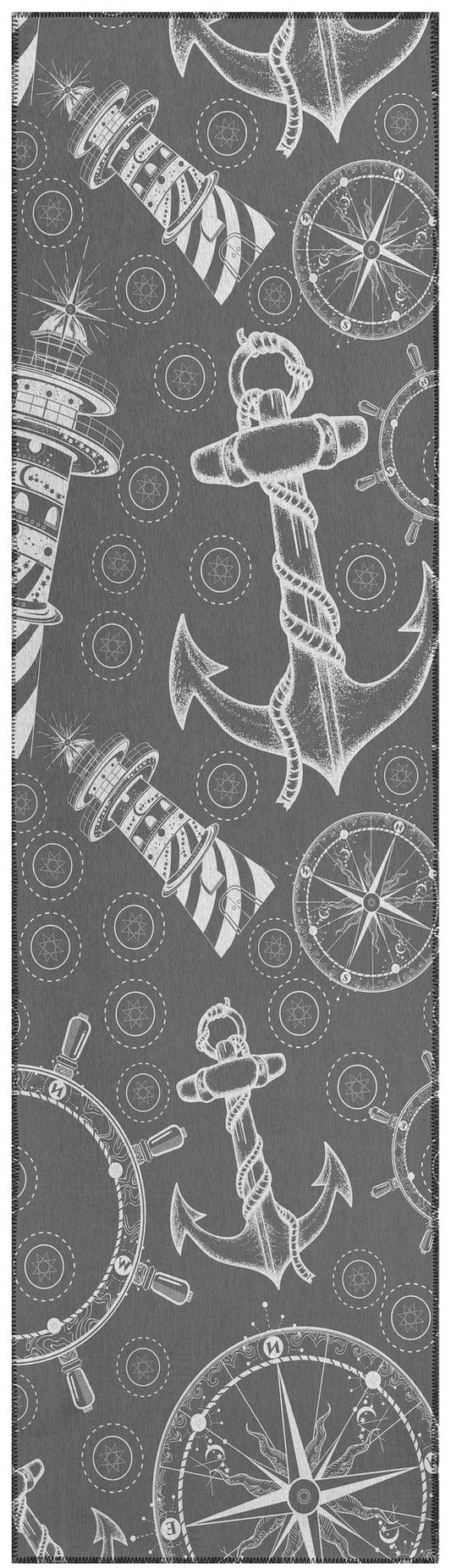 Indoor/Outdoor Harbor HA9 Grey Washable 2'3" x 7'6" Runner Rug