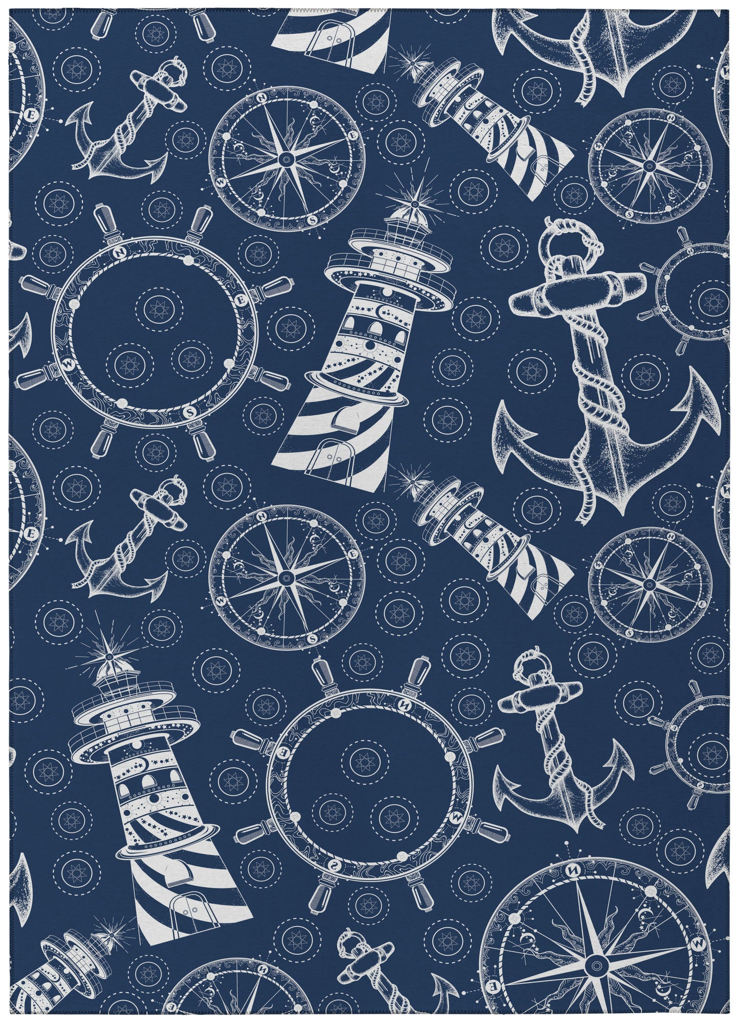 Indoor/Outdoor Harbor HA9 Navy Washable 10' x 14' Rug