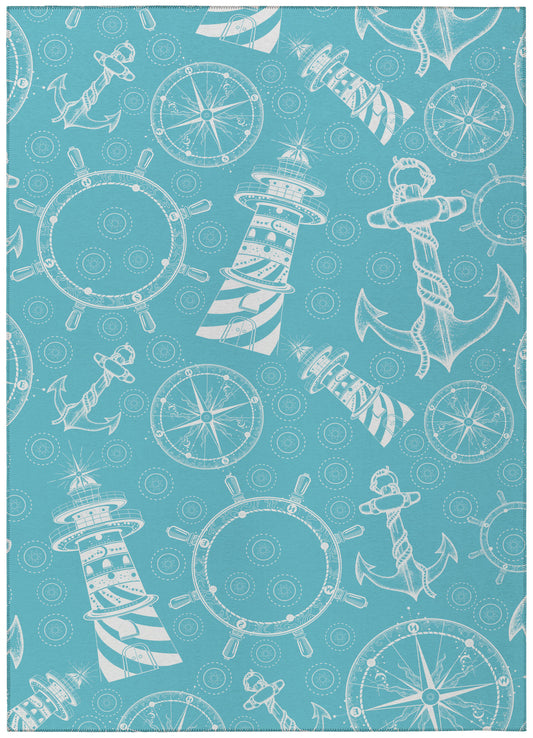 Indoor/Outdoor Harbor HA9 Ocean Washable 10' x 14' Rug