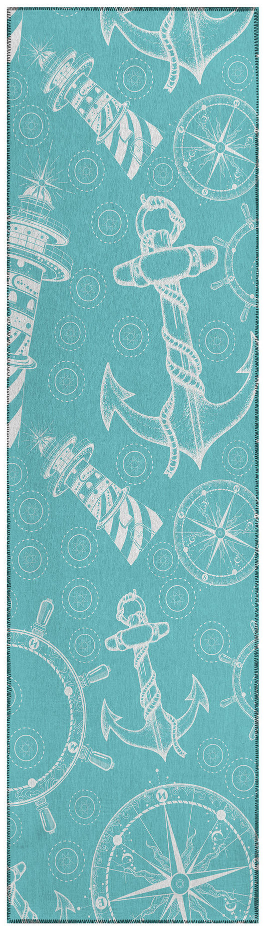 Indoor/Outdoor Harbor HA9 Ocean Washable 2'3" x 7'6" Runner Rug