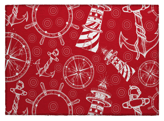 Indoor/Outdoor Harbor HA9 Red Washable 1'8" x 2'6" Rug
