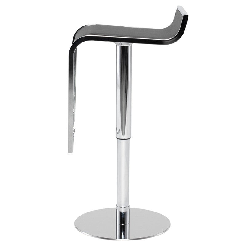 Alexander Black Leather Adjustable Stool