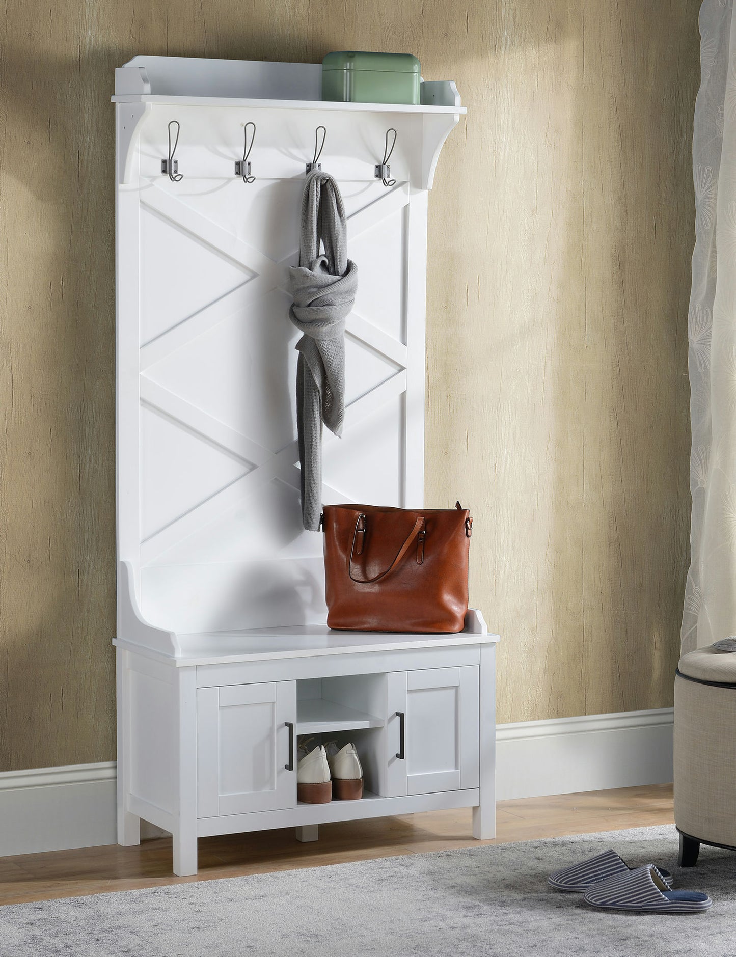 Enrid Hall Tree with Storage Bench