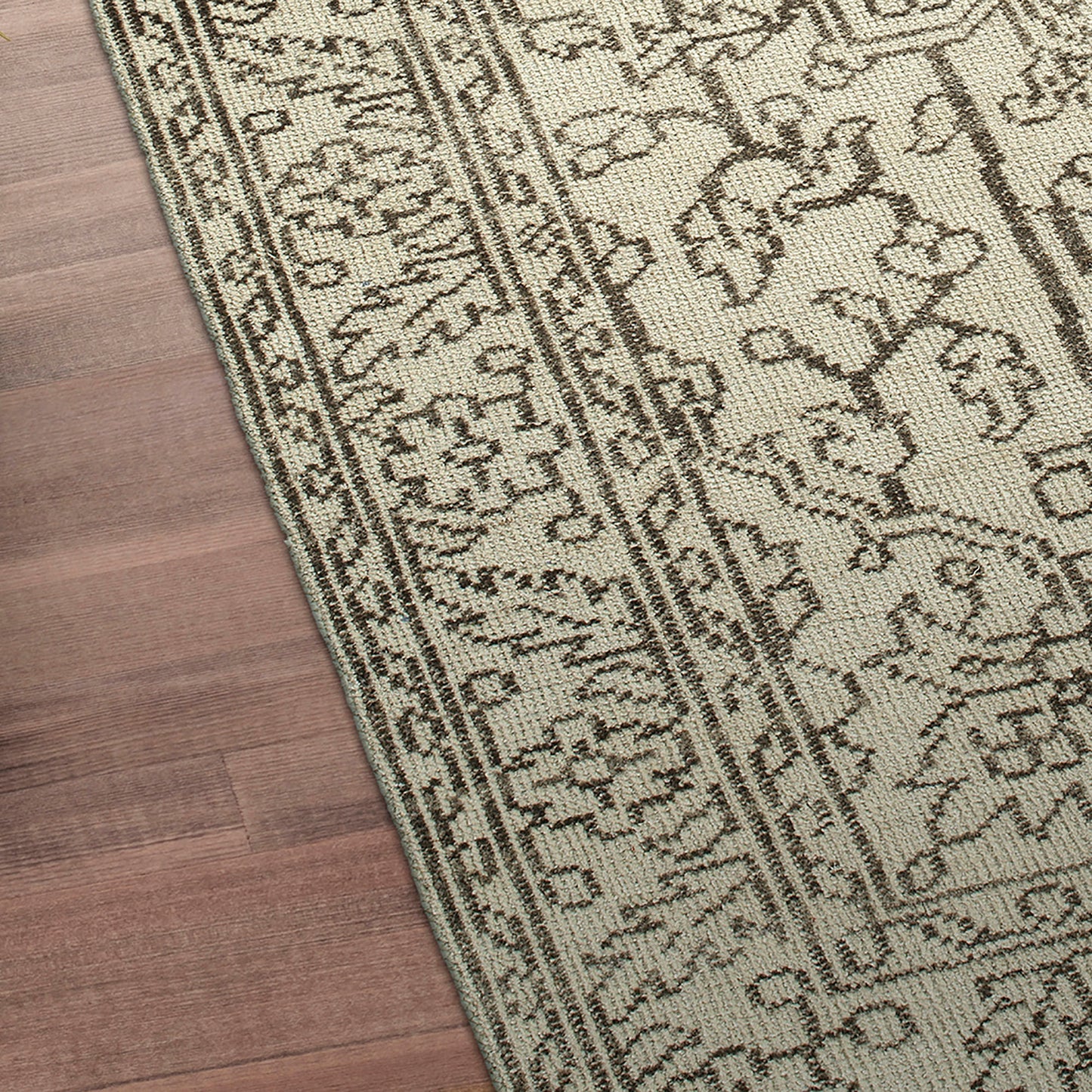 Kaleen Herrera Collection Light Beige Throw Rug 3' x 5'