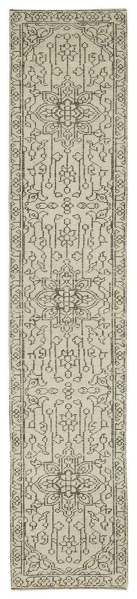 Kaleen Herrera Collection Light Beige Runner 2'6" x 12'