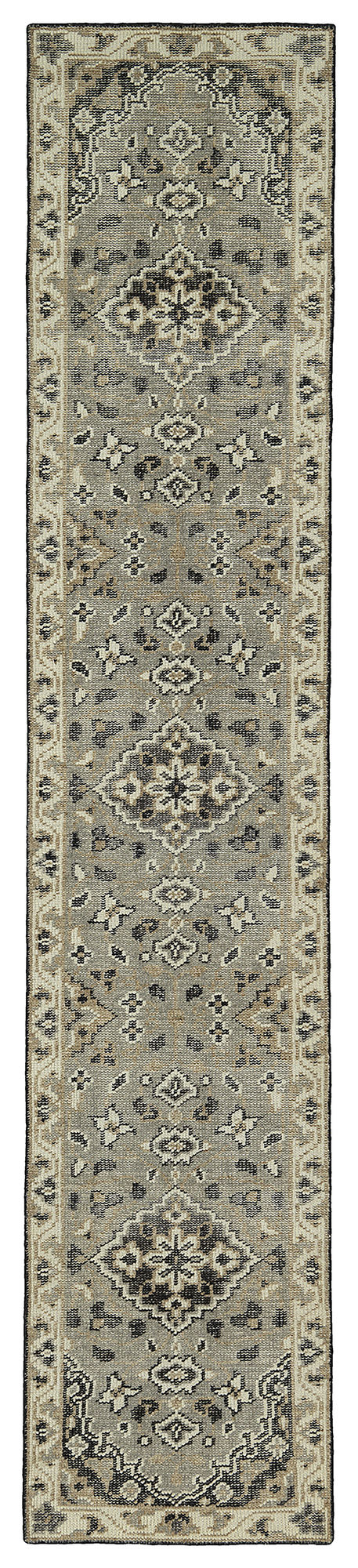 Kaleen Herrera Collection Gray Charcoal Runner 2'6" x 12'