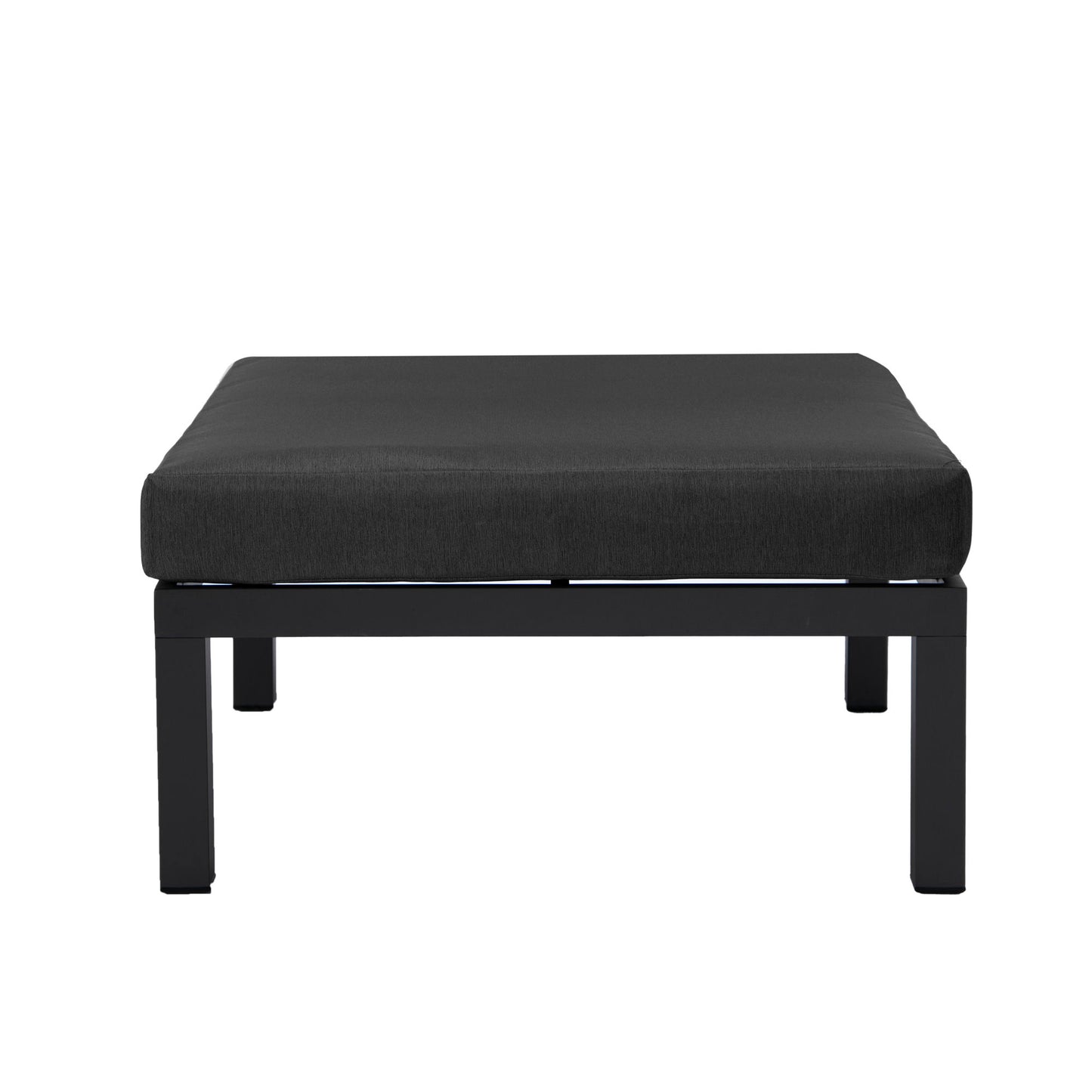 LeisureMod Hamilton 6-Piece Patio Conversation Set With Cushions - Black