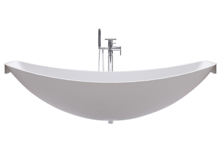 ALFI brand White Matte 79" Acrylic Suspended Wall Mounted Hammock Bathtub