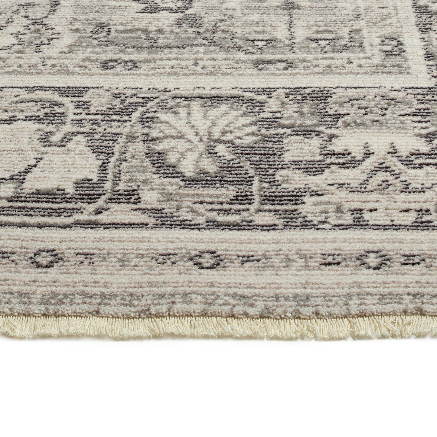 Kaleen Rila Collection Gray Charcoal Throw Rug 18" x 18"