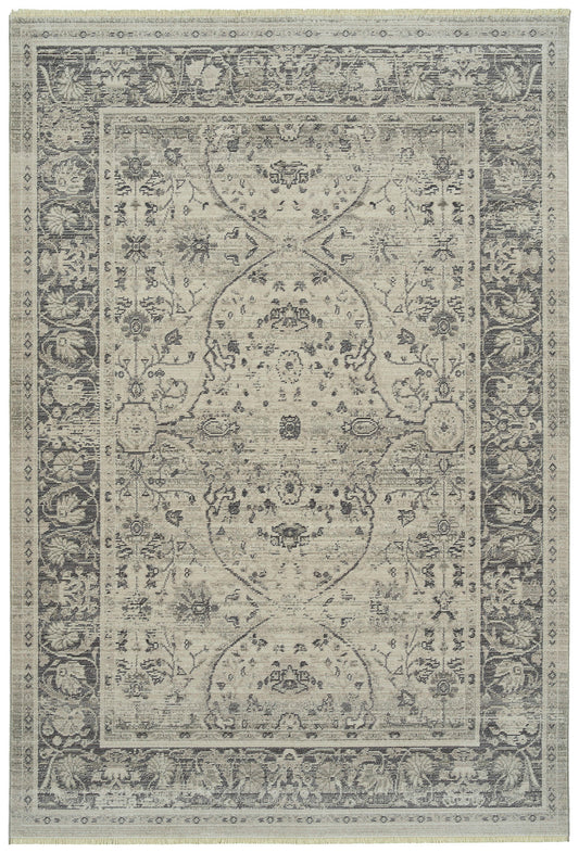 Kaleen Rila Collection Gray Charcoal Area Rug 7'10" x 10'10"
