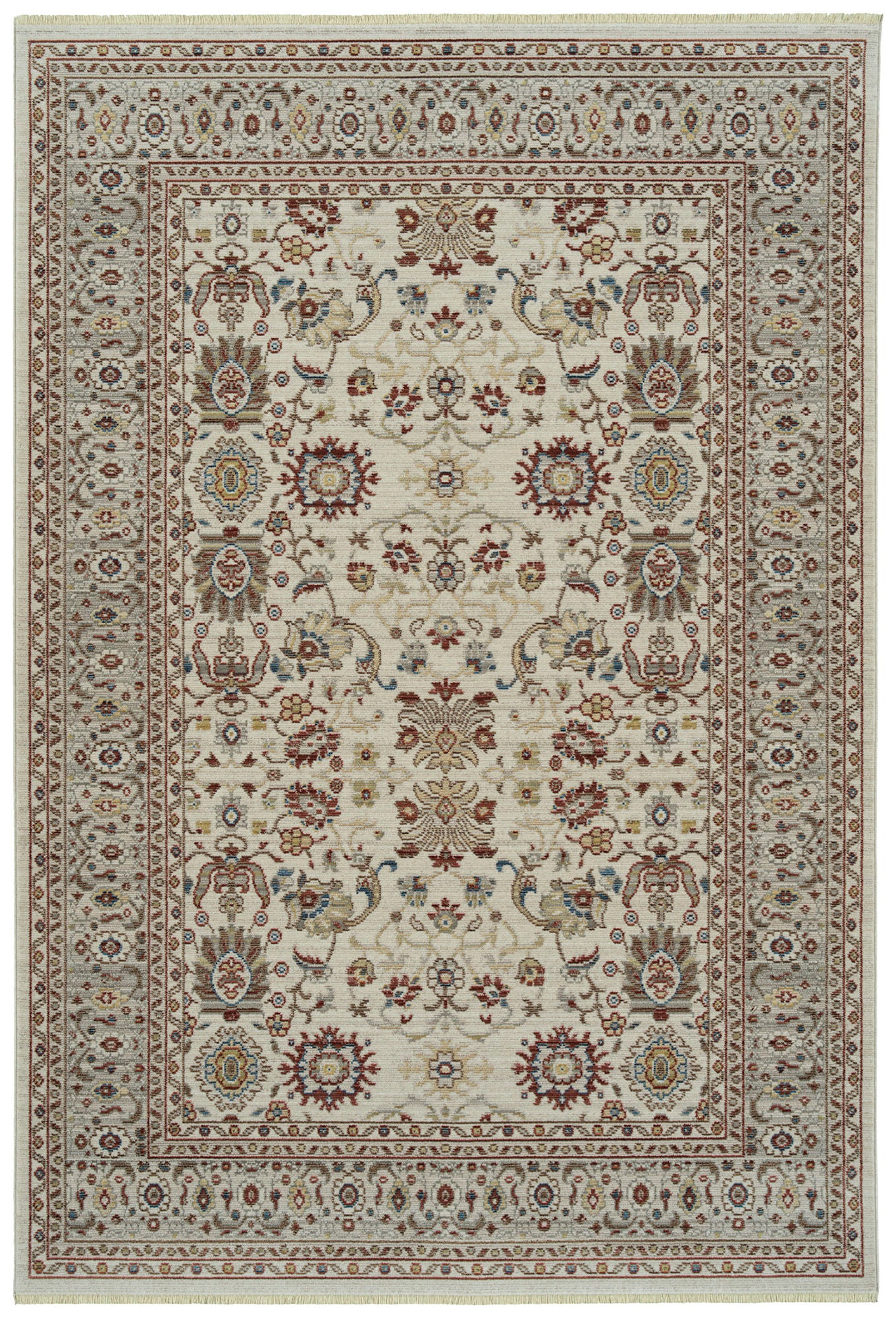 Kaleen Rila Collection Light Ivory Throw Rug 18" x 18"