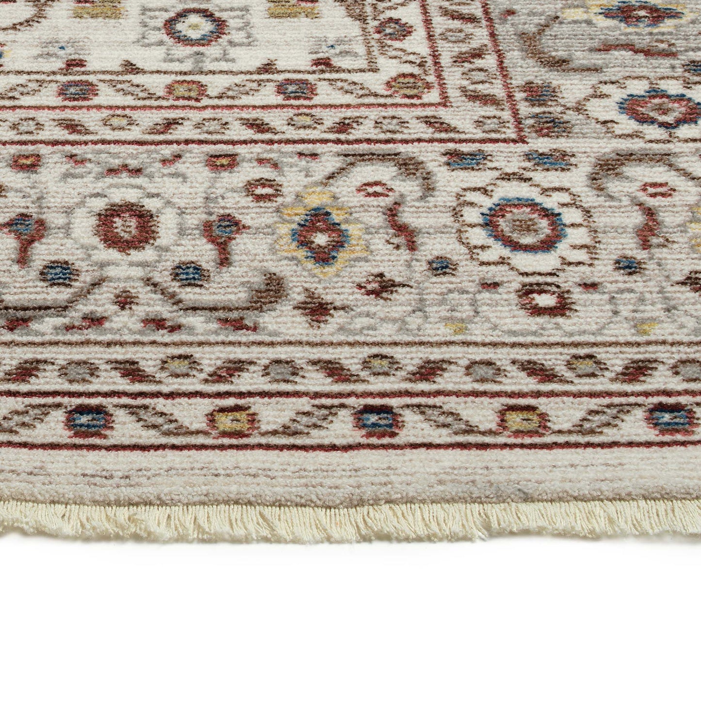 Kaleen Rila Collection Light Ivory Throw Rug 18" x 18"