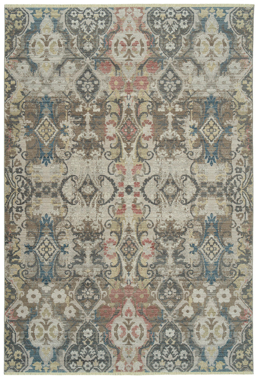 Kaleen Rila Collection Light Mocha Area Rug 5'6" x 7'9"