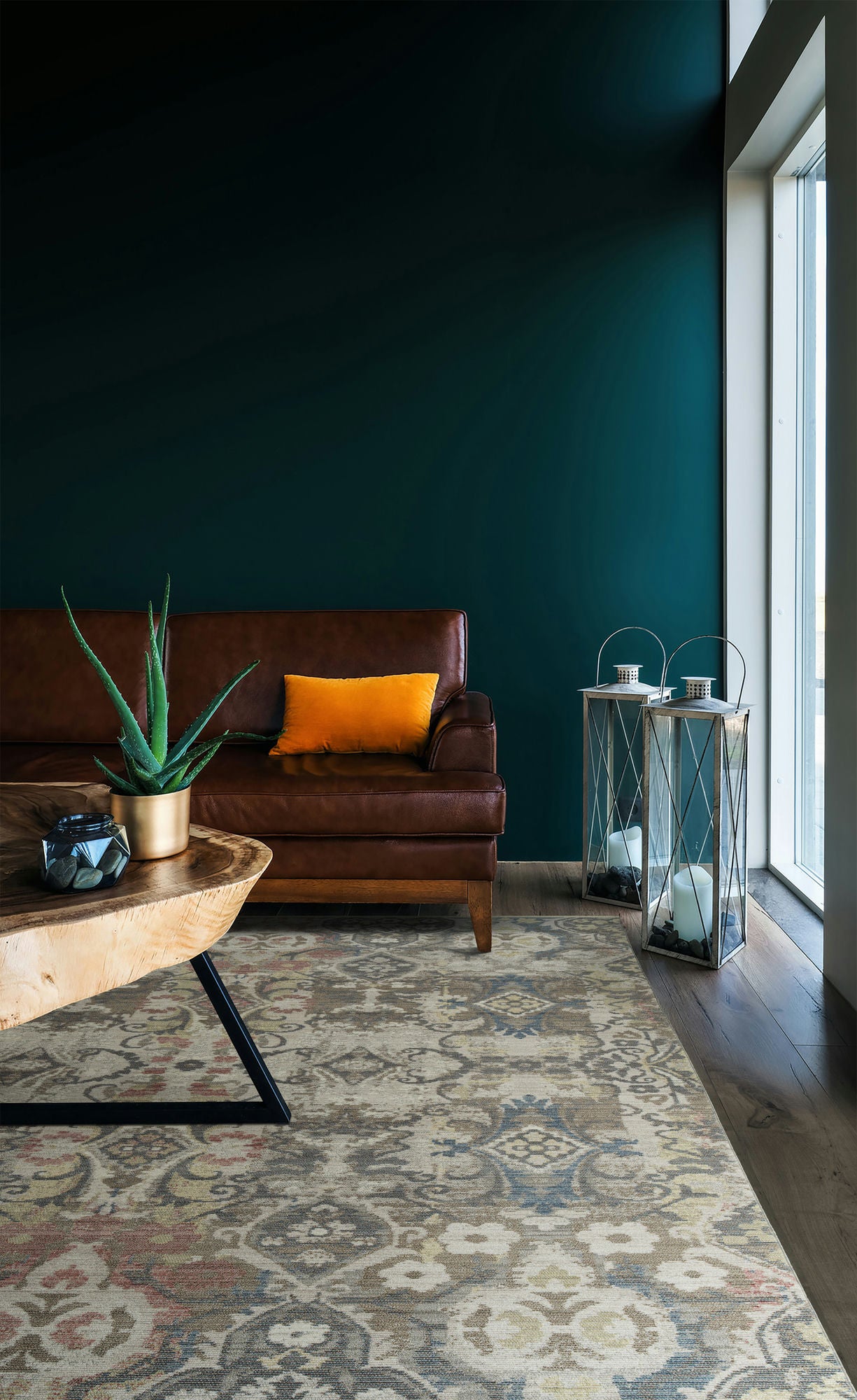 Kaleen Rila Collection Light Mocha Area Rug 9'6" x 13'