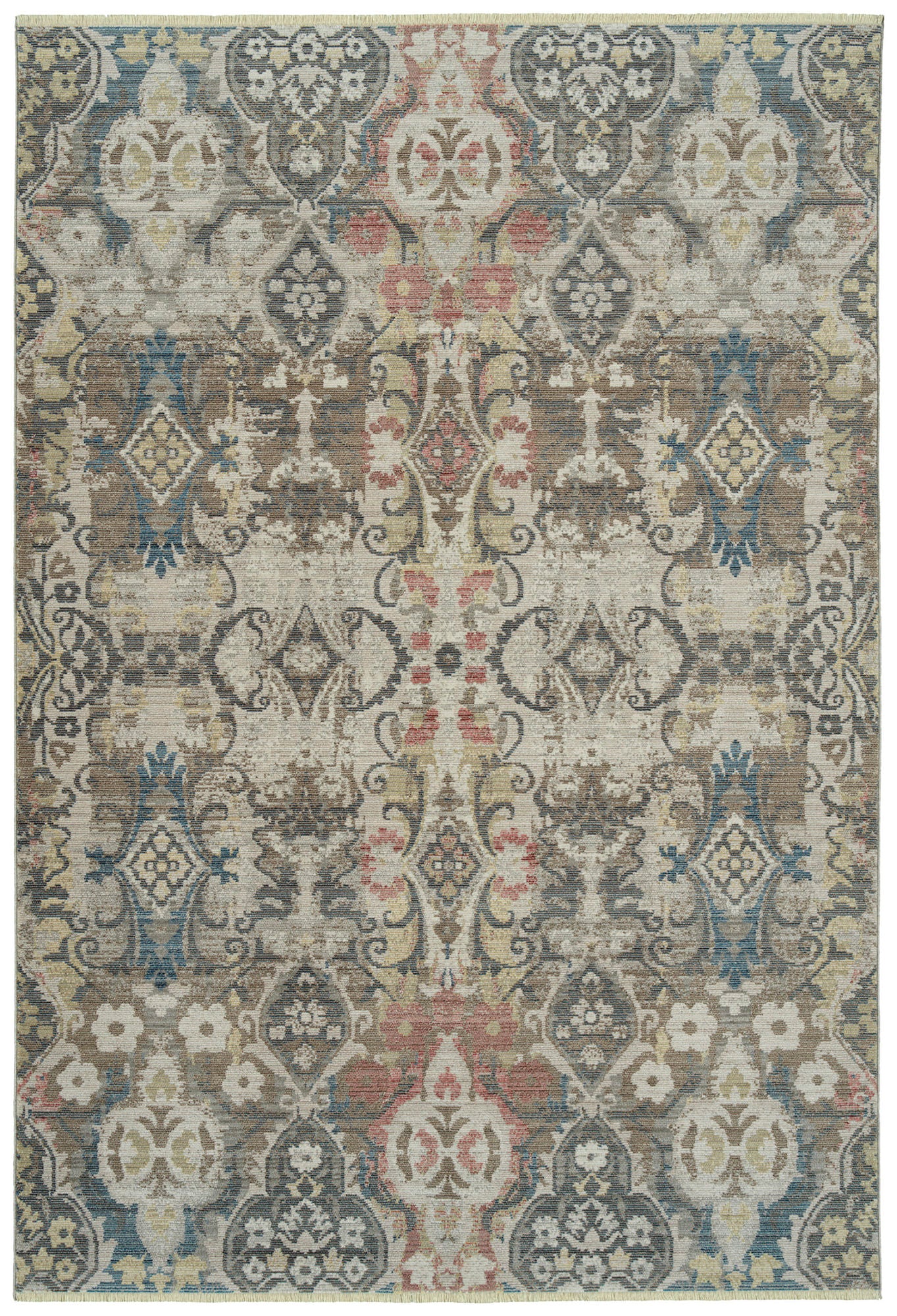 Kaleen Rila Collection Light Mocha Area Rug 7'10" x 10'10"