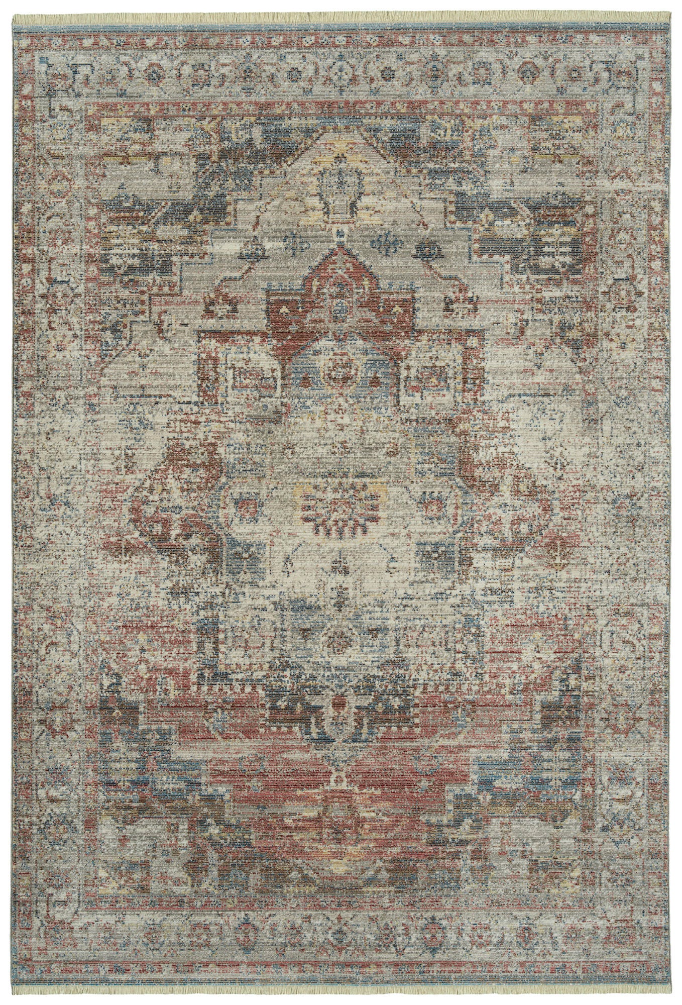Kaleen Rila Collection Light Rose Area Rug 5'6" x 7'9"