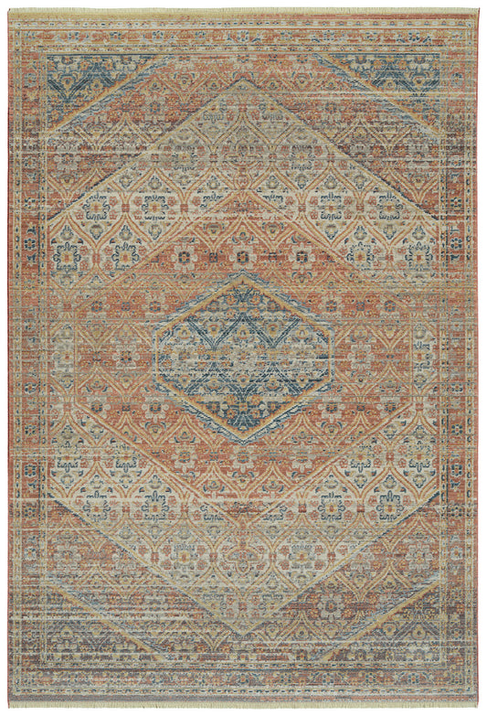 Kaleen Rila Collection Light Salmon Area Rug 9'6" x 13'