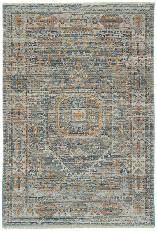 Kaleen Rila Collection Gray Silver Area Rug 3'11" x 5'3"