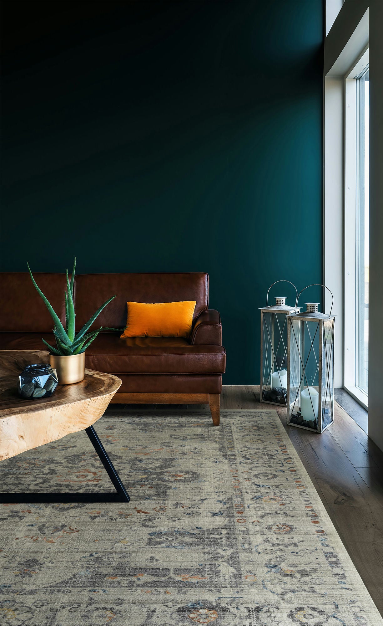 Kaleen Rila Collection Light Silver Area Rug 9'6" x 13'