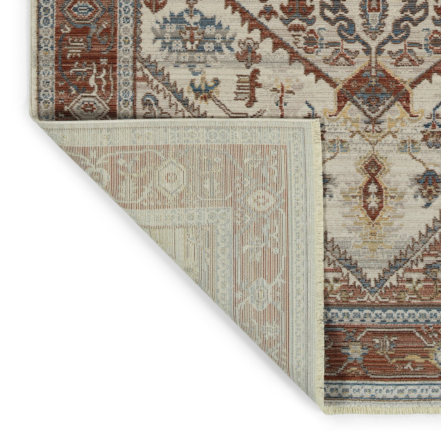 Kaleen Rila Collection Dark Brick Area Rug 3'11" x 5'3"