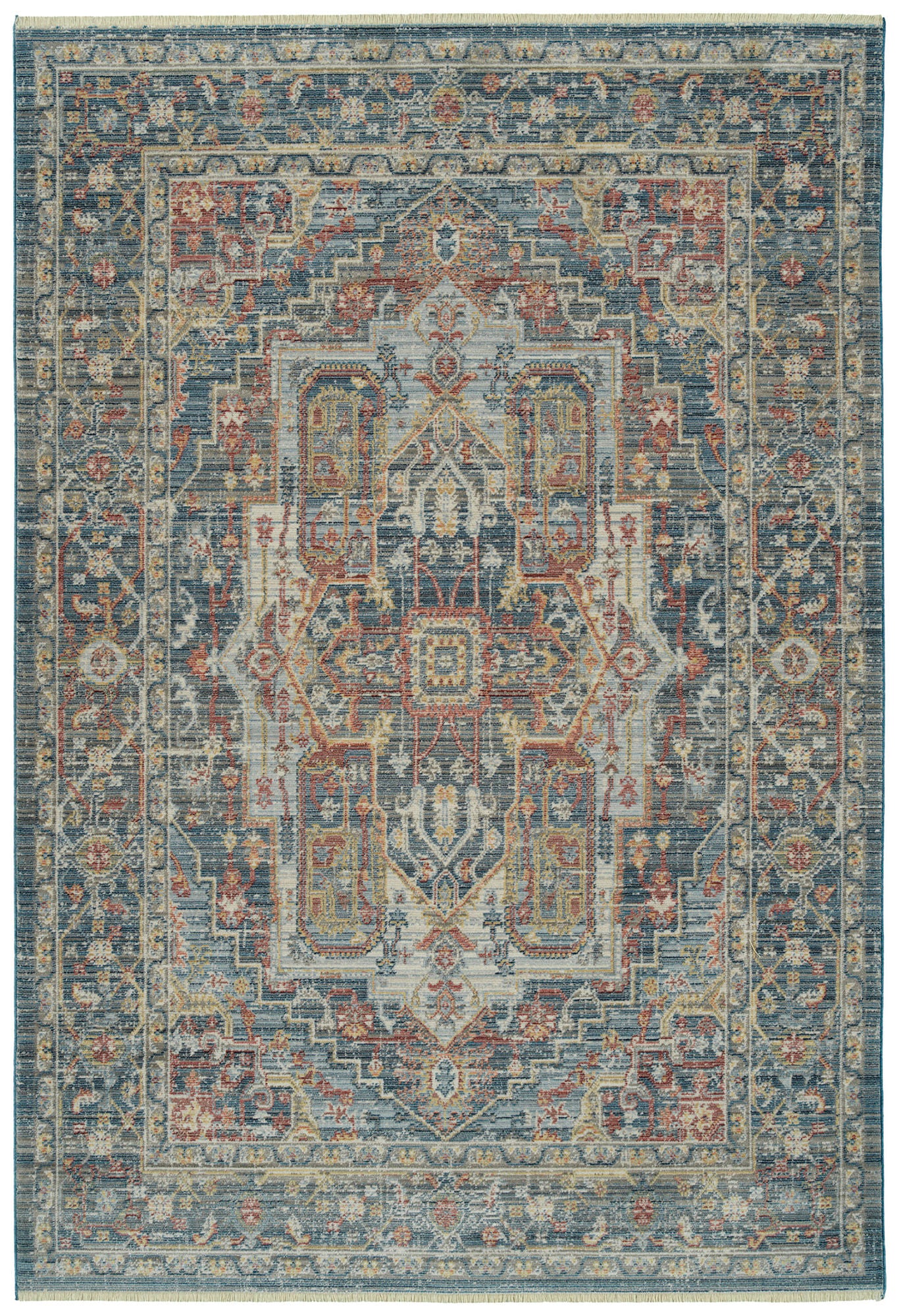Kaleen Rila Collection Dark Multi Throw Rug 2' x 3'