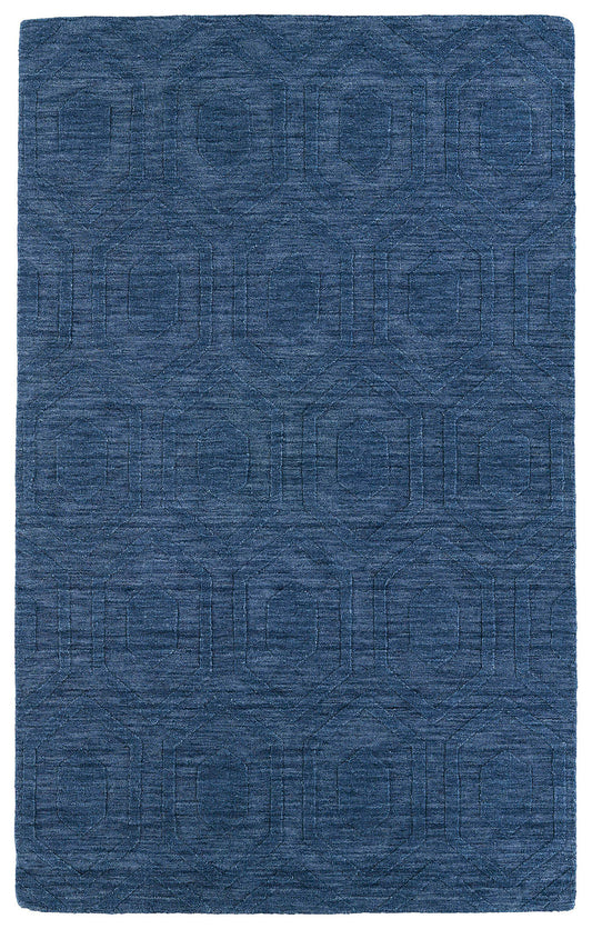 Kaleen Imprints Modern Collection Dark Blue Area Rug 5' x 8'