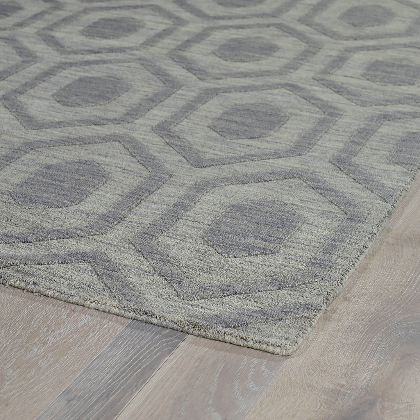 Kaleen Imprints Modern Collection Light Steel Throw Rug 2' x 3'