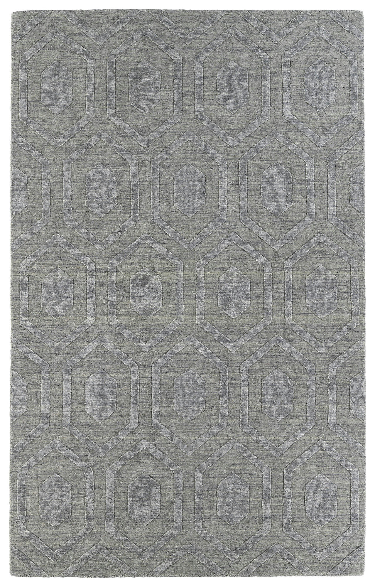 Kaleen Imprints Modern Collection Light Steel Throw Rug 2' x 3'