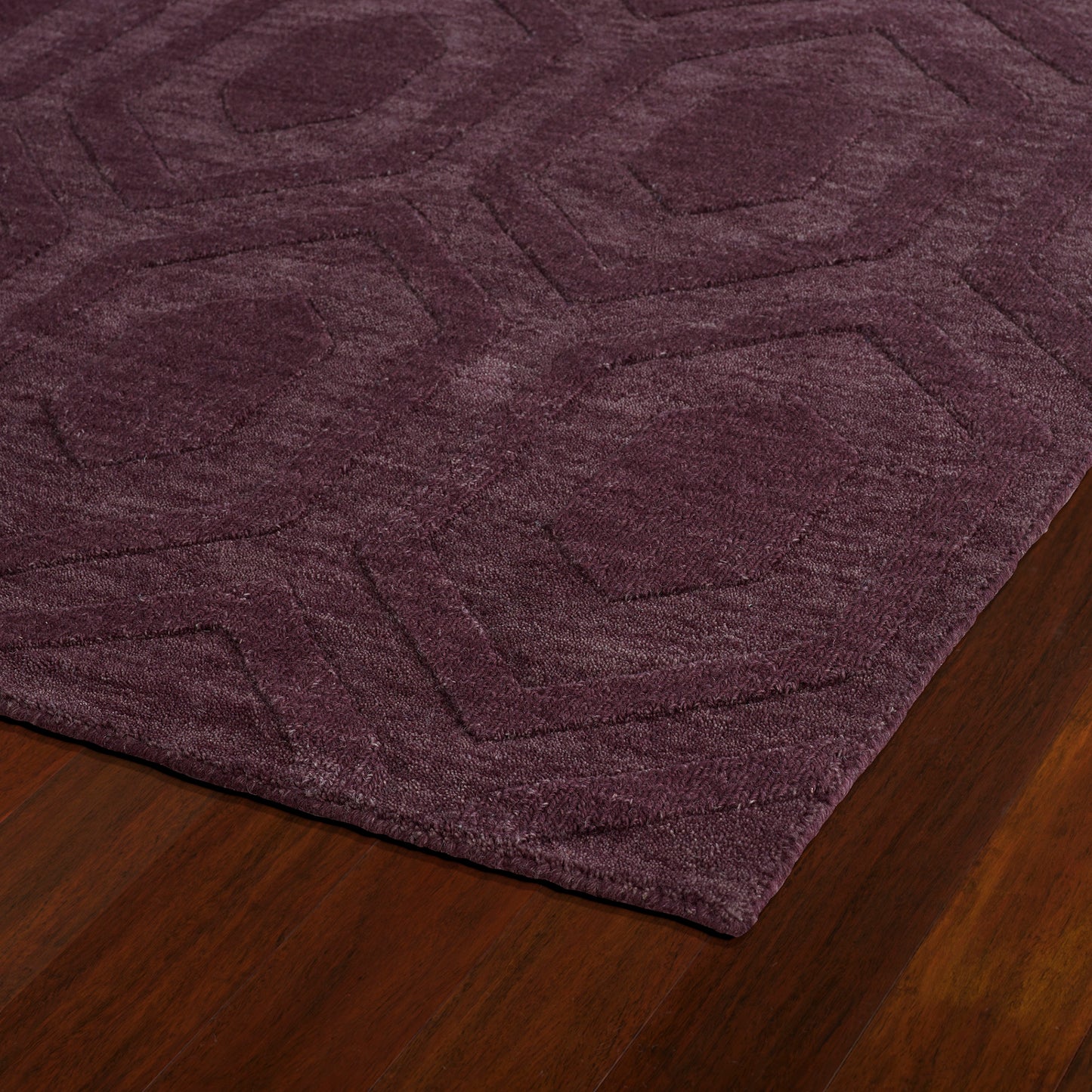 Kaleen Imprints Modern Collection Light Purple Throw Rug 2' x 3'