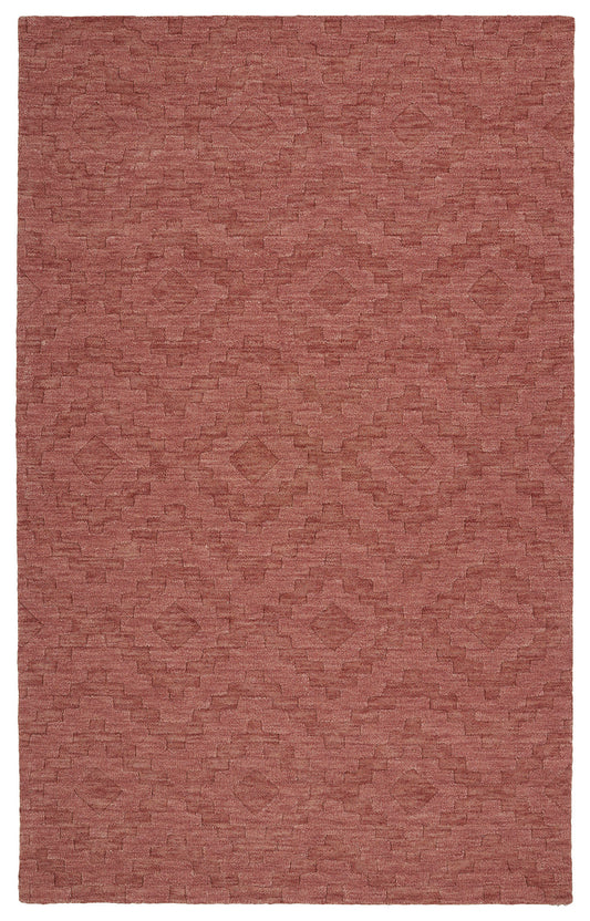 Kaleen Imprints Modern Collection Dark Rose Area Rug 5' x 8'