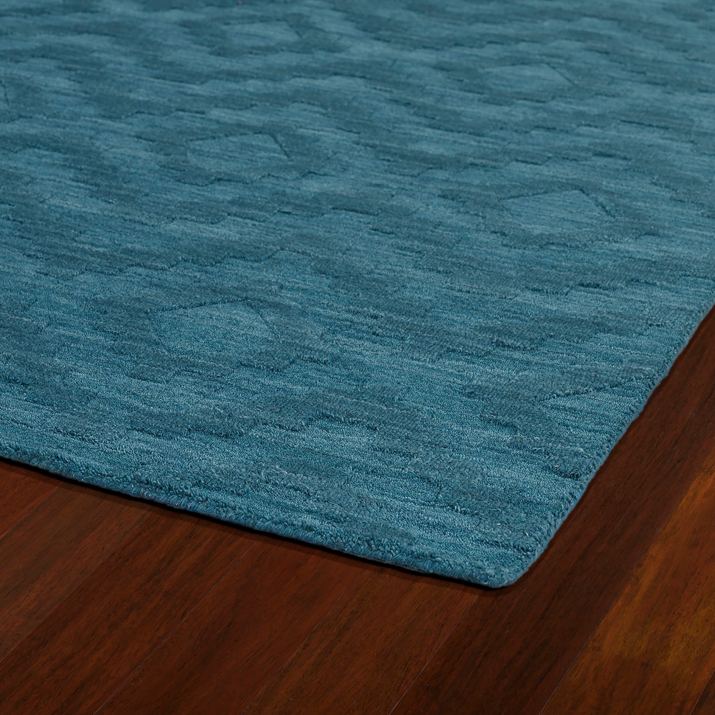 Kaleen Imprints Modern Collection Dark Turquoise Throw Rug 2' x 3'