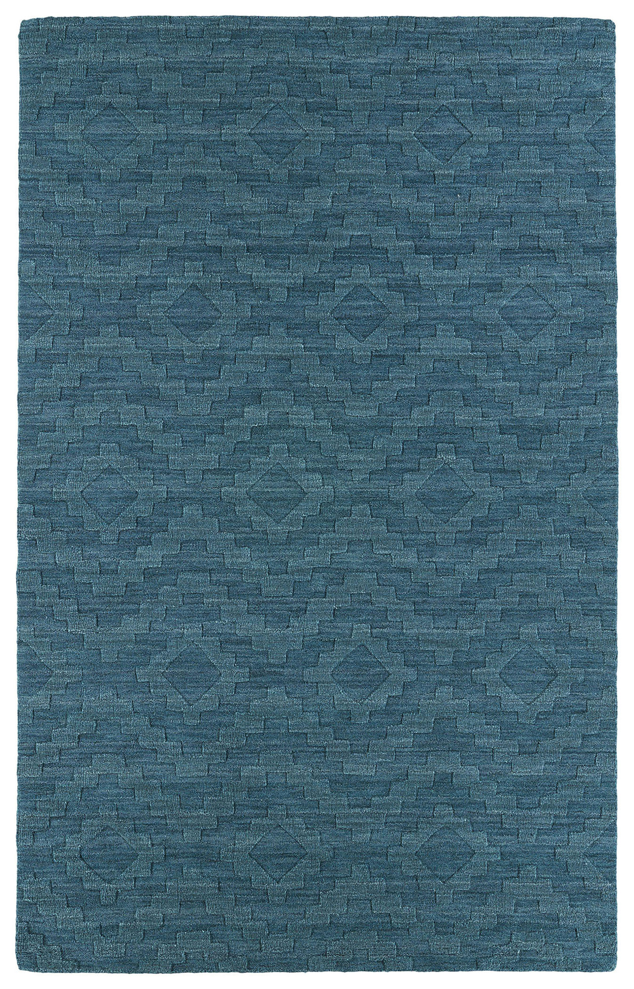 Kaleen Imprints Modern Collection Dark Turquoise Throw Rug 2' x 3'