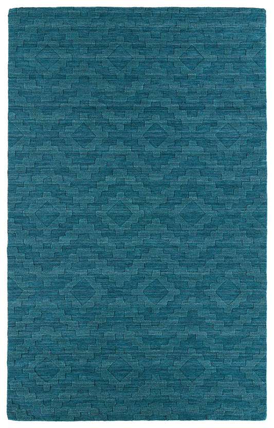 Kaleen Imprints Modern Collection Dark Turquoise Area Rug 9'6" x 13'6"
