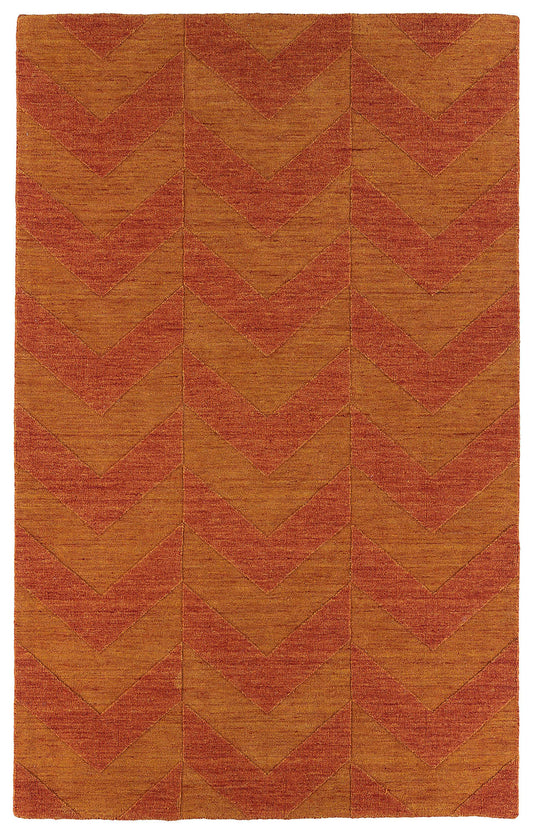 Kaleen Imprints Modern Collection Dark Paprika Area Rug 8' x 11'