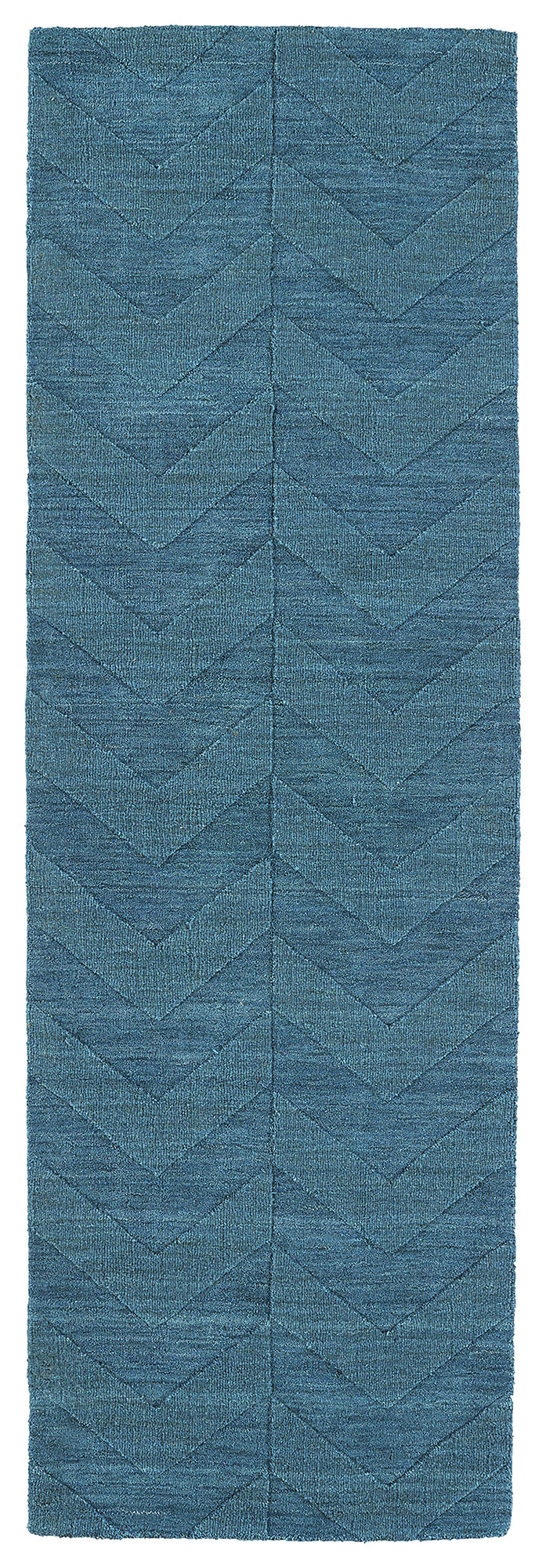 Kaleen Imprints Modern Collection Light Turquoise Runner 2'6" x 8'