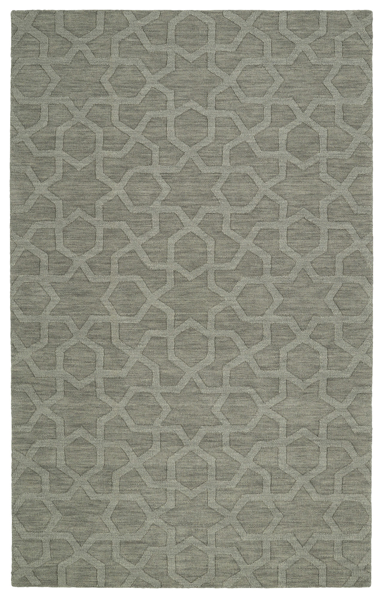 Kaleen Imprints Modern Collection Light Grey Throw Rug 2' x 3'