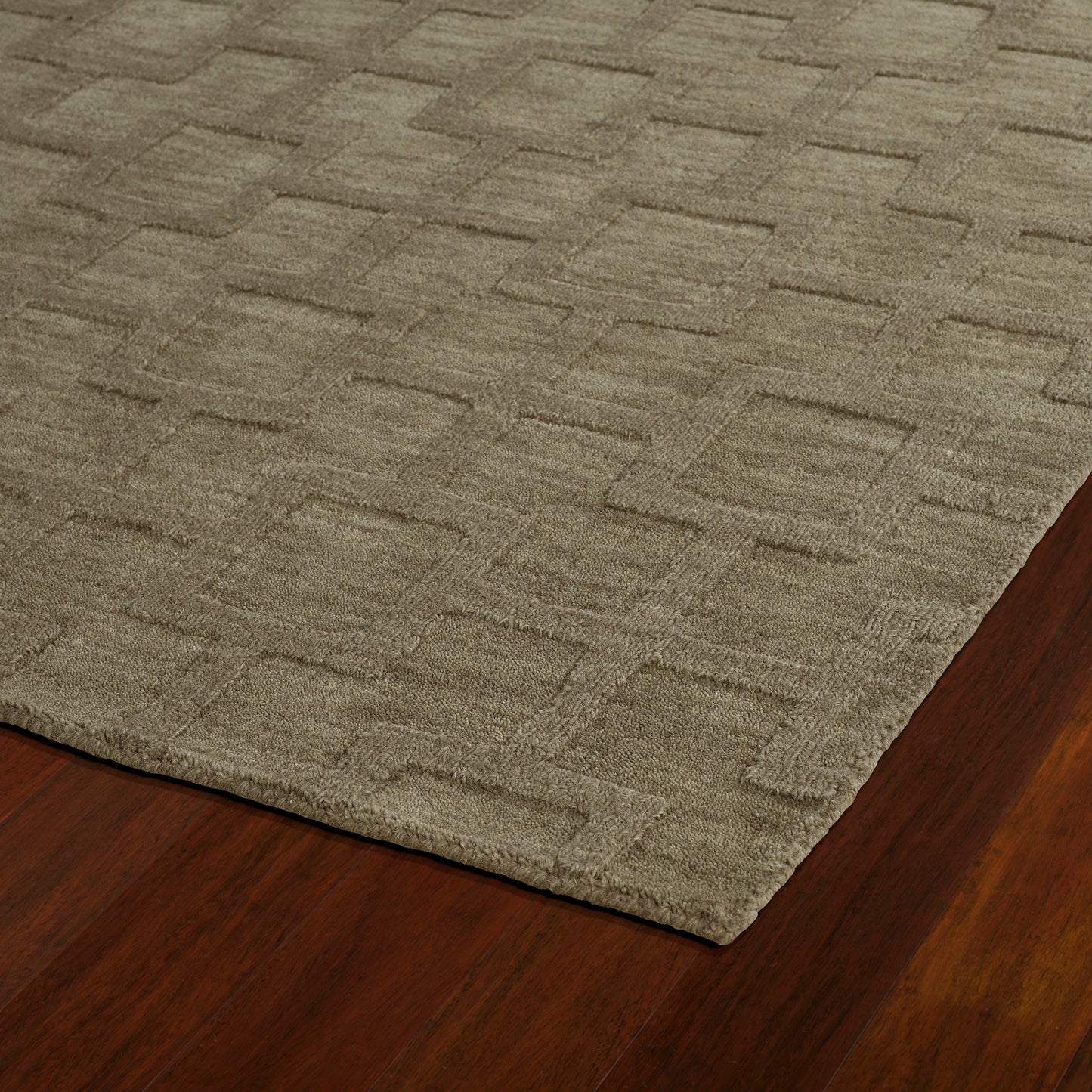 Kaleen Imprints Modern Collection Dark Taupe  Throw Rug 2' x 3'