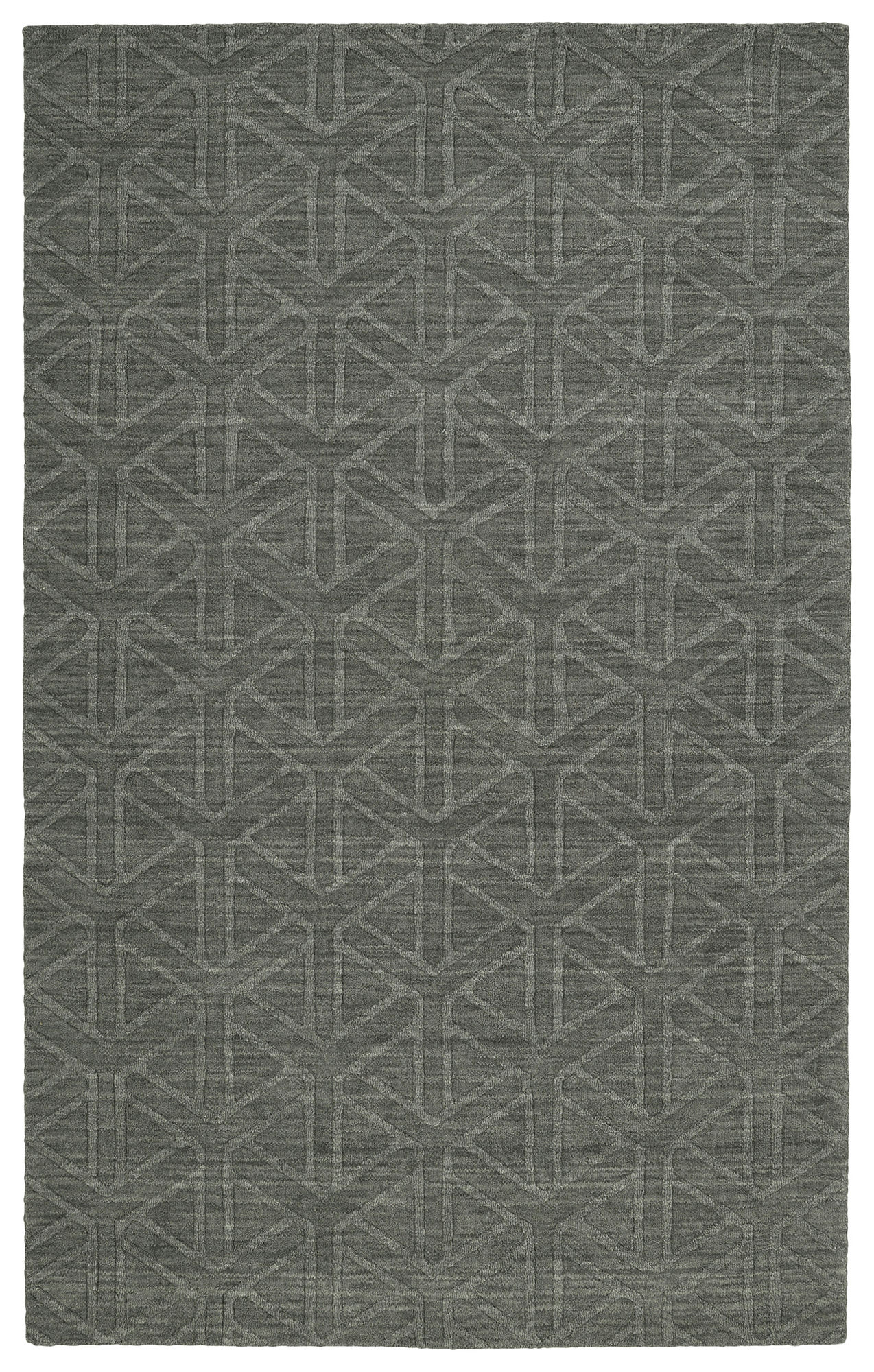 Kaleen Imprints Modern Collection Dark Charcoal Throw Rug 2' x 3'