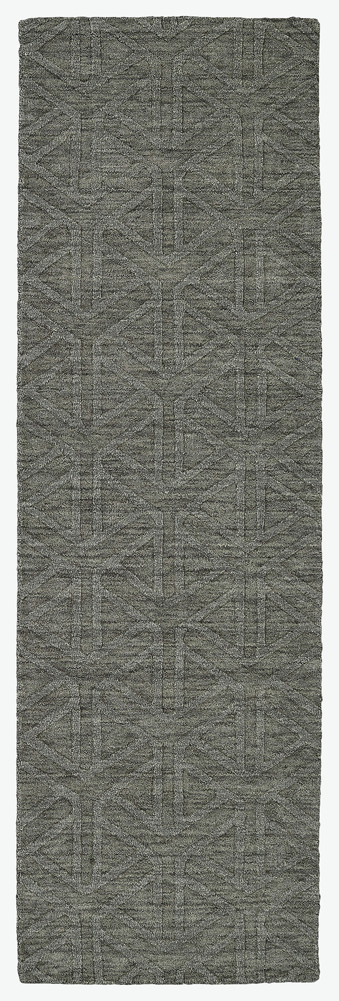 Kaleen Imprints Modern Collection Dark Charcoal Runner 2'6" x 8'
