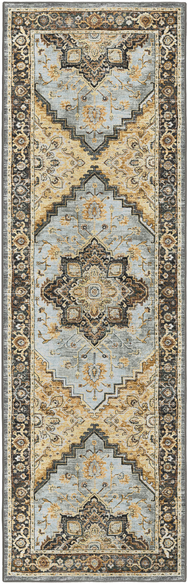 Jericho JC2 Pewter 2'6" x 12' Runner Rug