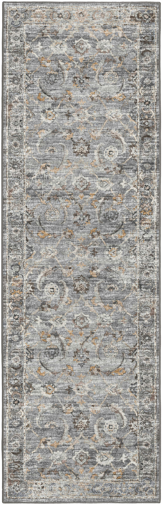 Jericho JC4 Silver 2'6" x 8' Runner Rug