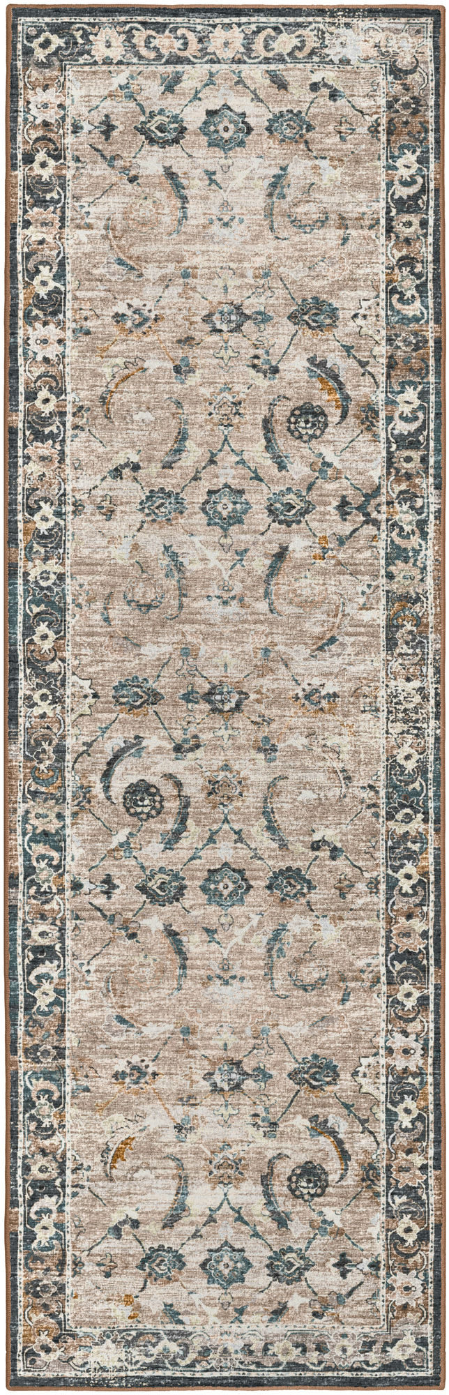 Jericho JC4 Taupe 2'6" x 12' Runner Rug