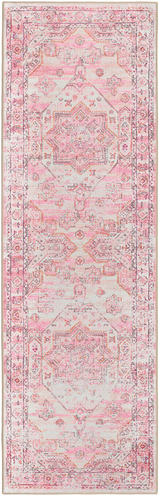 Jericho JC5 Rose 2'6" x 10' Runner Rug