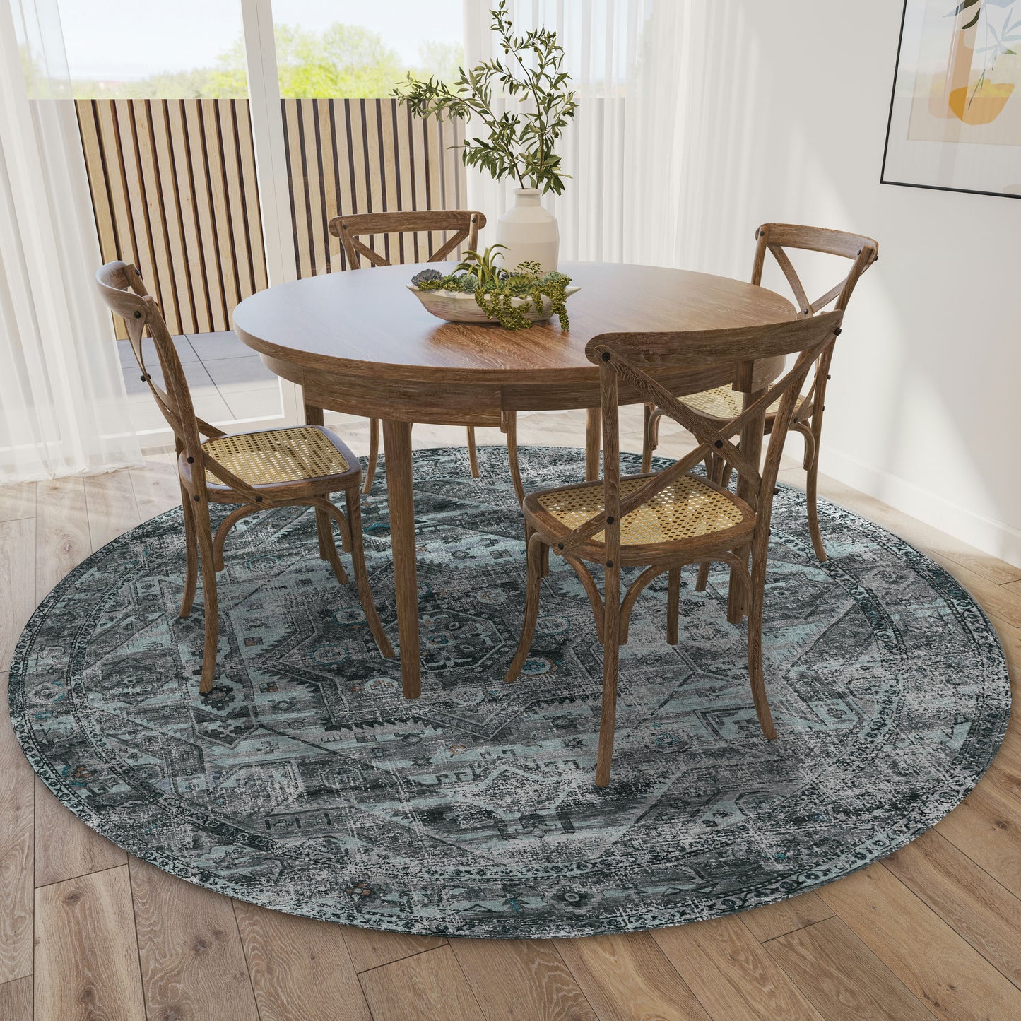 Jericho JC5 Steel 6' x 6' Round Rug