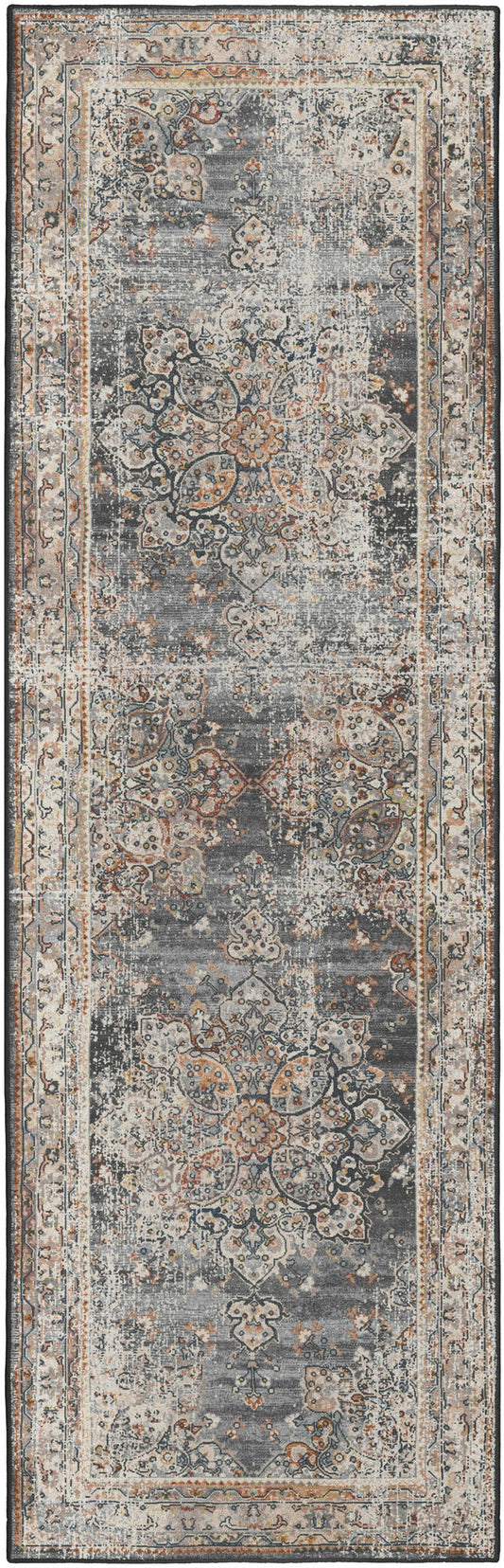 Jericho JC6 Charcoal 2'6" x 12' Runner Rug