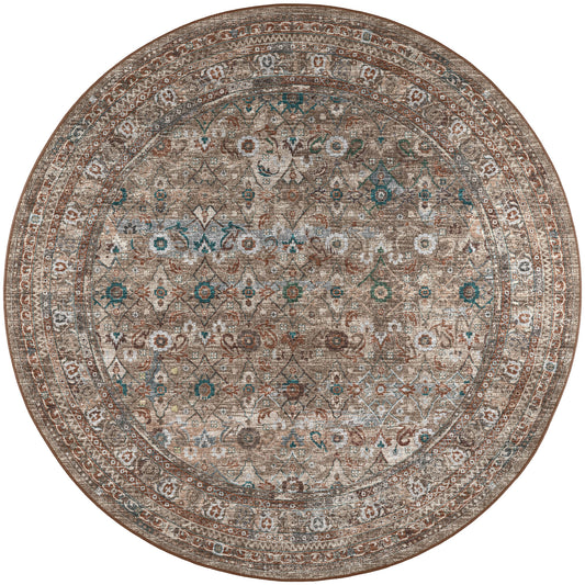 Jericho JC7 Latte 4' x 4' Round Rug