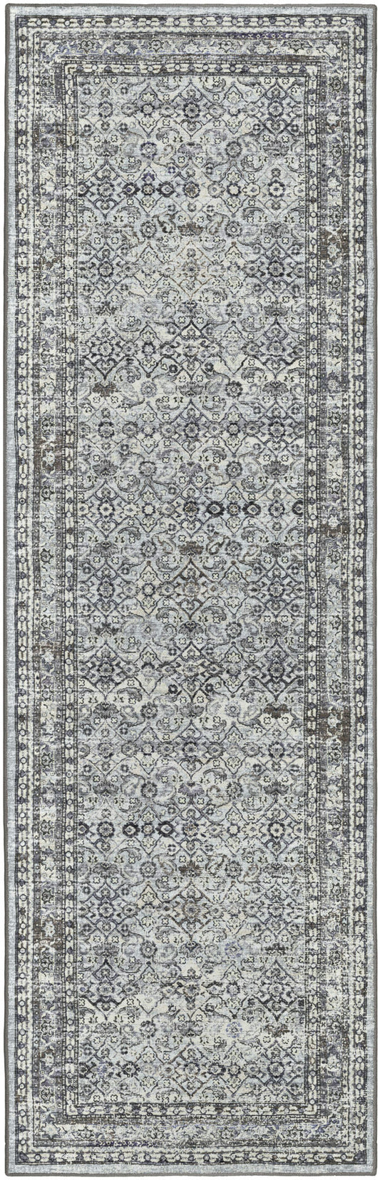 Jericho JC7 Pewter 2'6" x 8' Runner Rug