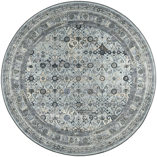 Jericho JC7 Pewter 6' x 6' Round Rug