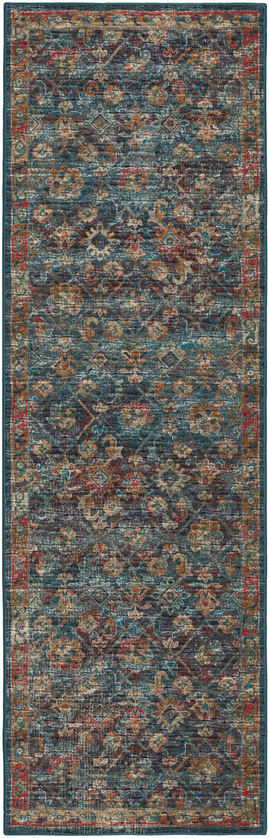 Jericho JC8 Navy 2'6" x 12' Runner Rug