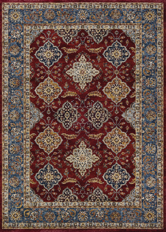 Couristan Monarch Yamut Bordeaux-Slate Rug 7'10" x 11'2"